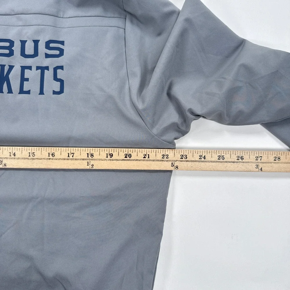 Adidas NHL Columbus Blue Jackets Mens Jacket Medium Gray Bomber Full Zip